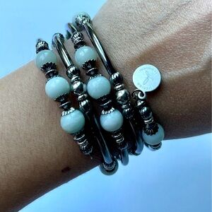 Amazonite Gemstone Wrap Bracelet Handmade
